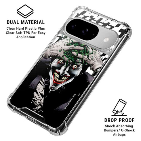DC Comics The Joker Killing Joke Variant Cover Art by Brian Bolland Google Pixel 10 Clear Case